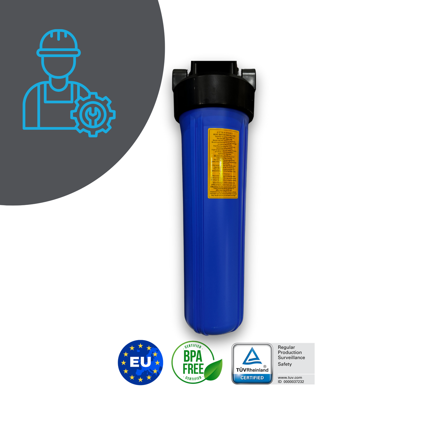 FITaqua - 20 ინჩიანი წყლის ფილტრის კორპუსი / 20” FILTER HOUSING
