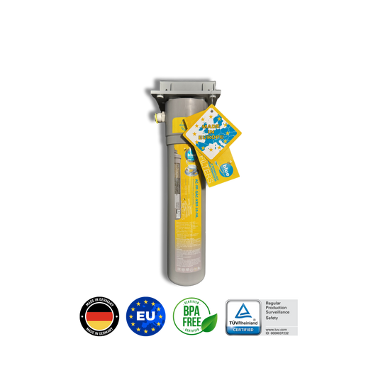 Bluefilters NewLine UPS1 ერთსაფეხურიანი წყლის ფილტრი, გერმანული წარმოება – Bluefilters NewLine UPS1 single-stage filter, German made, premium quality, TÜV & ISO certified. AWF-UPS-1H-NL