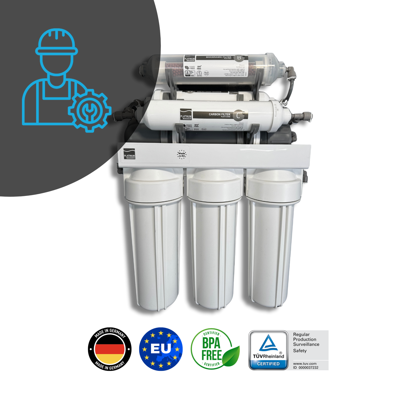 Platinum Wasser Ultra 7 - RO უკუოსმოსის 7 საფეხურიანი წყლის ფილტრი