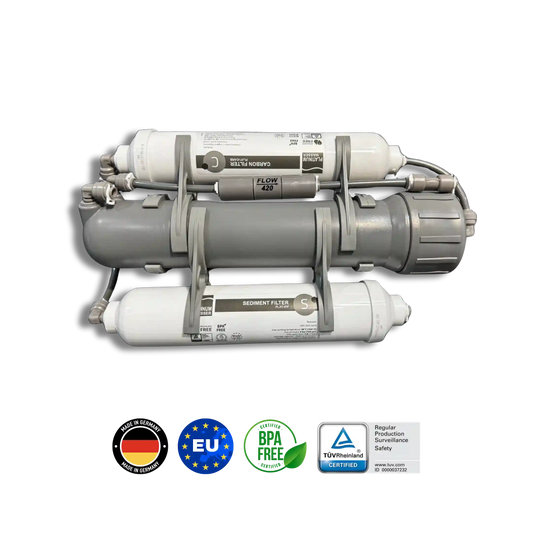 Platinum Wasser Ultra 3 RO უკუოსმოსის წყლის ფილტრაციის სისტემა, გერმანული წარმოება, კომპაქტური დიზაინი ავზის გარეშე