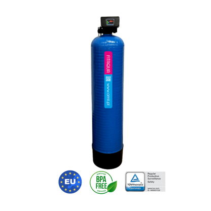 FITaqua BD180 RX Valve 180l წყლის დამარბილებელი, ევროპული წარმოება, იცავს მილებსა და ტექნიკას ნადებისგან – FITaqua BD180 RX Valve 180L water softener, European made, protects pipes and appliances from scale, TÜV & ISO certified. AS-B-BD-180