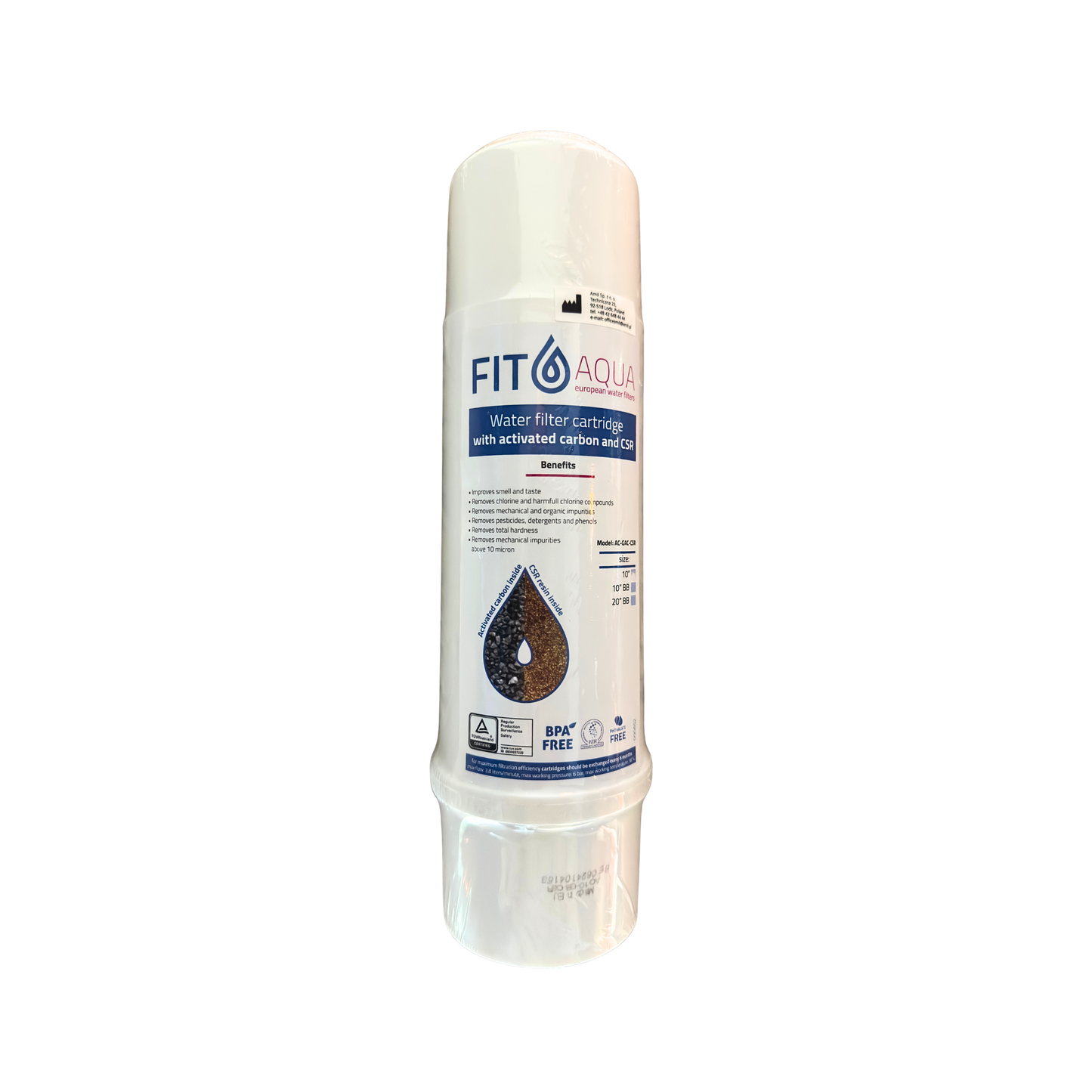 FITaqua - გრანულირებული აქტივირებული ნახშირი და წყლის დამარბილებელი კარტრიჯი