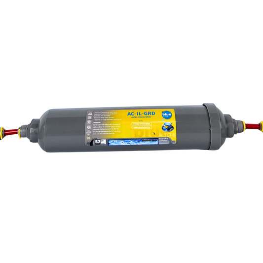 Bluefilters InLine წყლის სტრუქტურიზატორი წყლის ფილტრი, რომელიც აუმჯობესებს წყლის შიდა სტრუქტურას, ნაკადს და შეღწევადობას და ხელს უწყობს წყლის ფიზიკური თვისებების გაუმჯობესებას (AC-IL-GRD-S)