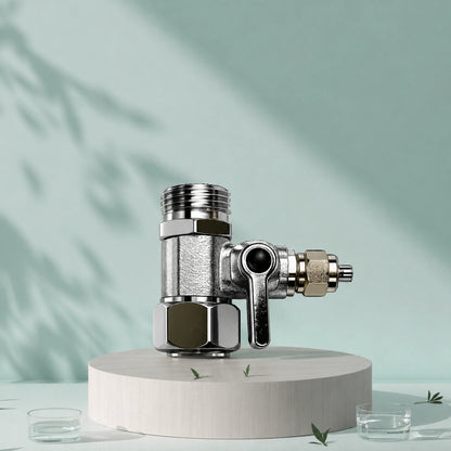 Brass three-way valve with 1/4" (6.35 mm) pilot