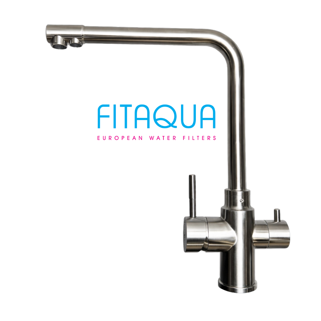 Triple ceramic faucet - Triple-handle silver ceramic faucet (silver)