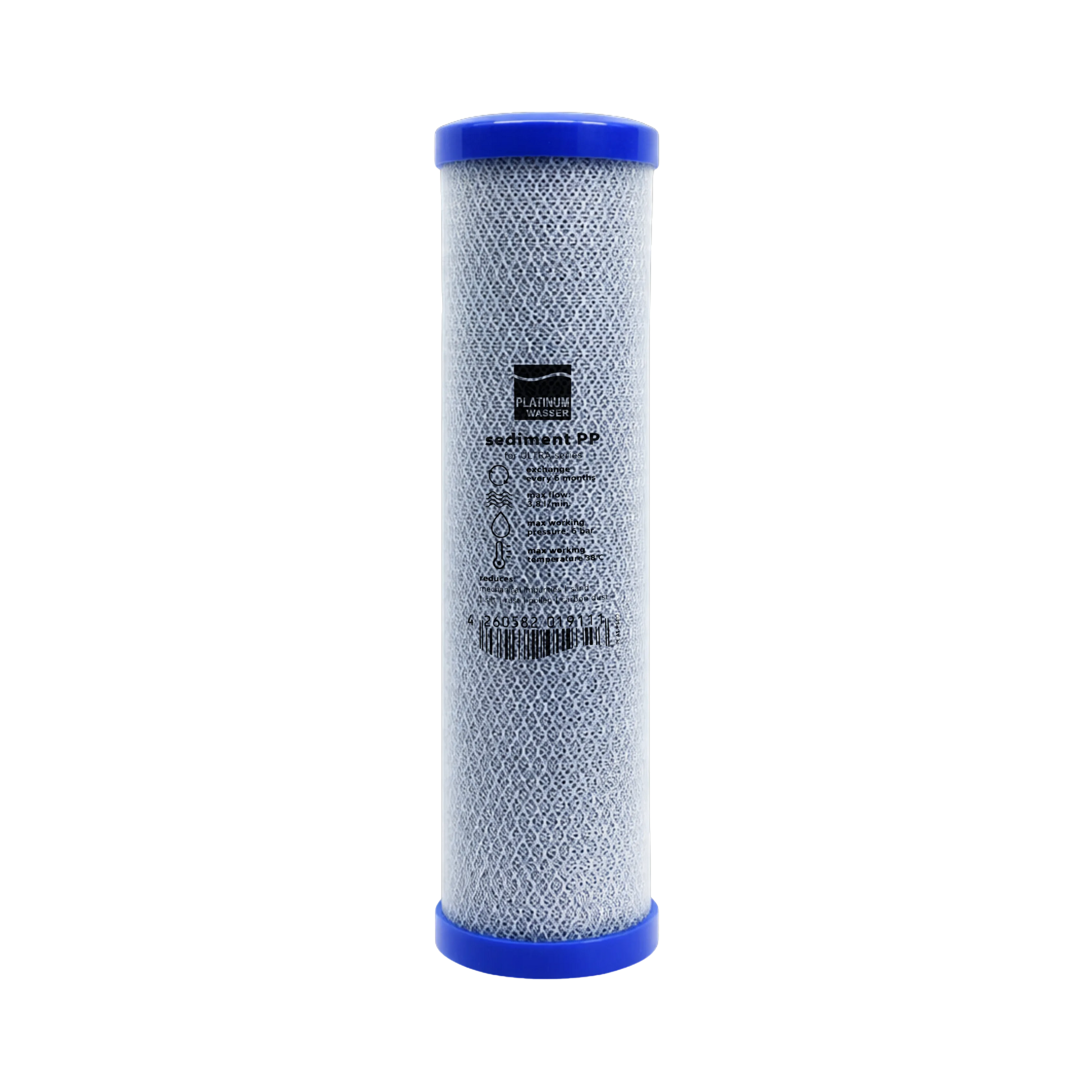 Platinum Wasser დაპრესილი აქტივირებული ნახშირის ბლოკის წყლის ფილტრი, რომელიც ეფექტურად აშორებს ქლორს და მის მავნე ნაერთებს, მექანიკურ მინარევებს, პესტიციდებს, სარეცხ საშუალებებს, ფენოლებს და ტყვიას, აუმჯობესებს წყლის გემოსა და სუნს (PLAT-PBLOCK)