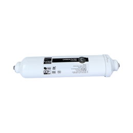 Platinum Wasser InLine ტიპის გრანულირებული აქტივირებული ნახშირის წყლის ფილტრი, რომელიც აუმჯობესებს წყლის გემოსა და სუნს და აშორებს ქლორს, ტყვიას, ტოქსიკურ მძიმე მეტალებს და ორგანულ მინარევებს (PLAT-ICARB-QC)