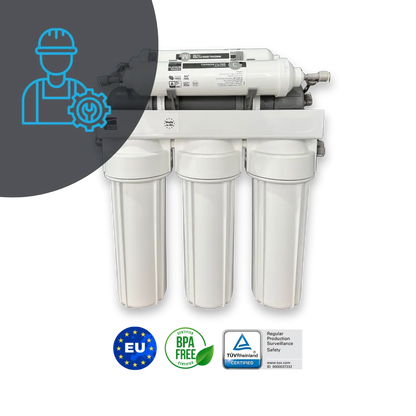 Platinum Wasser Ultra 6 უკუოსმოსის წყლის ფილტრის მონტაჟი სერვისის მიერ