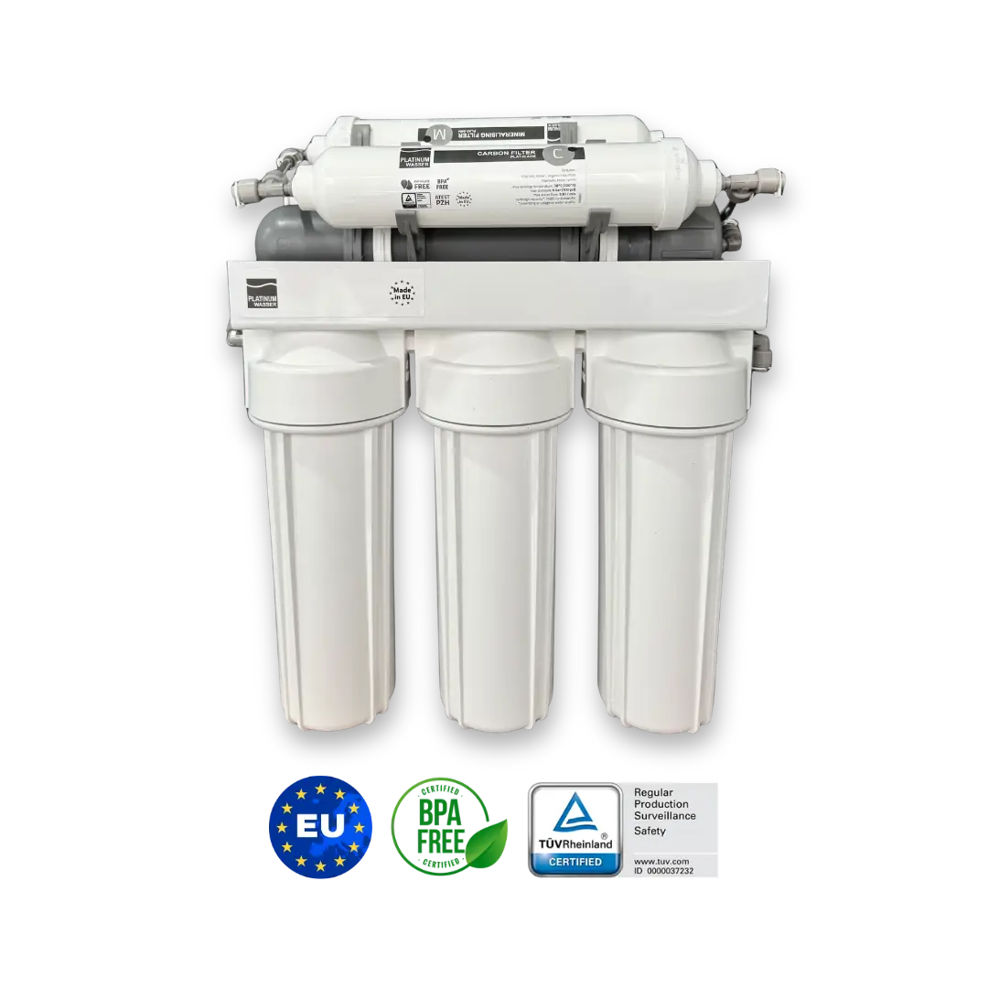 Platinum Wasser Ultra 6 პრემიუმ უკუოსმოსის წყლის ფილტრი სუფთა და ჯანსაღი სასმელი წყლისთვის